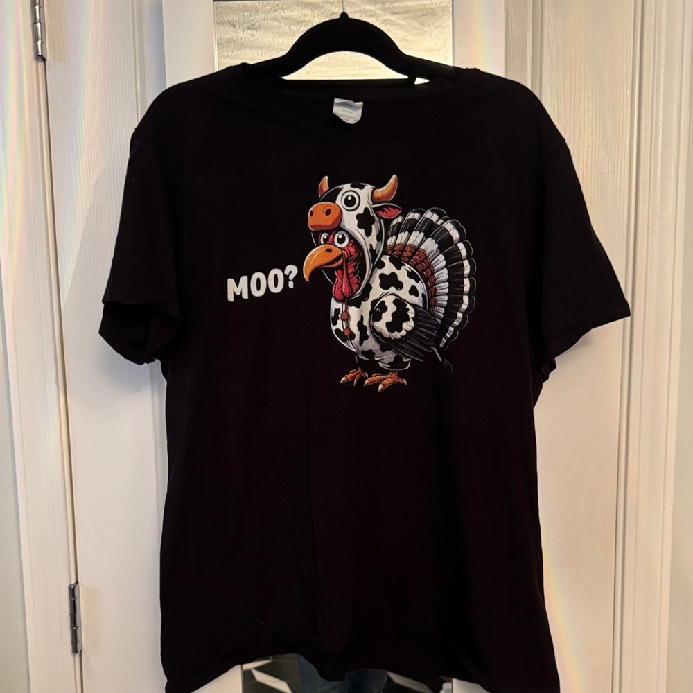 Turkey Cow Moo funny Thanksgiving Holiday T-Shirt